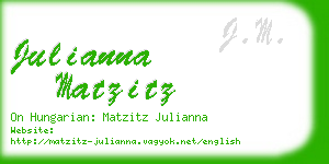 julianna matzitz business card